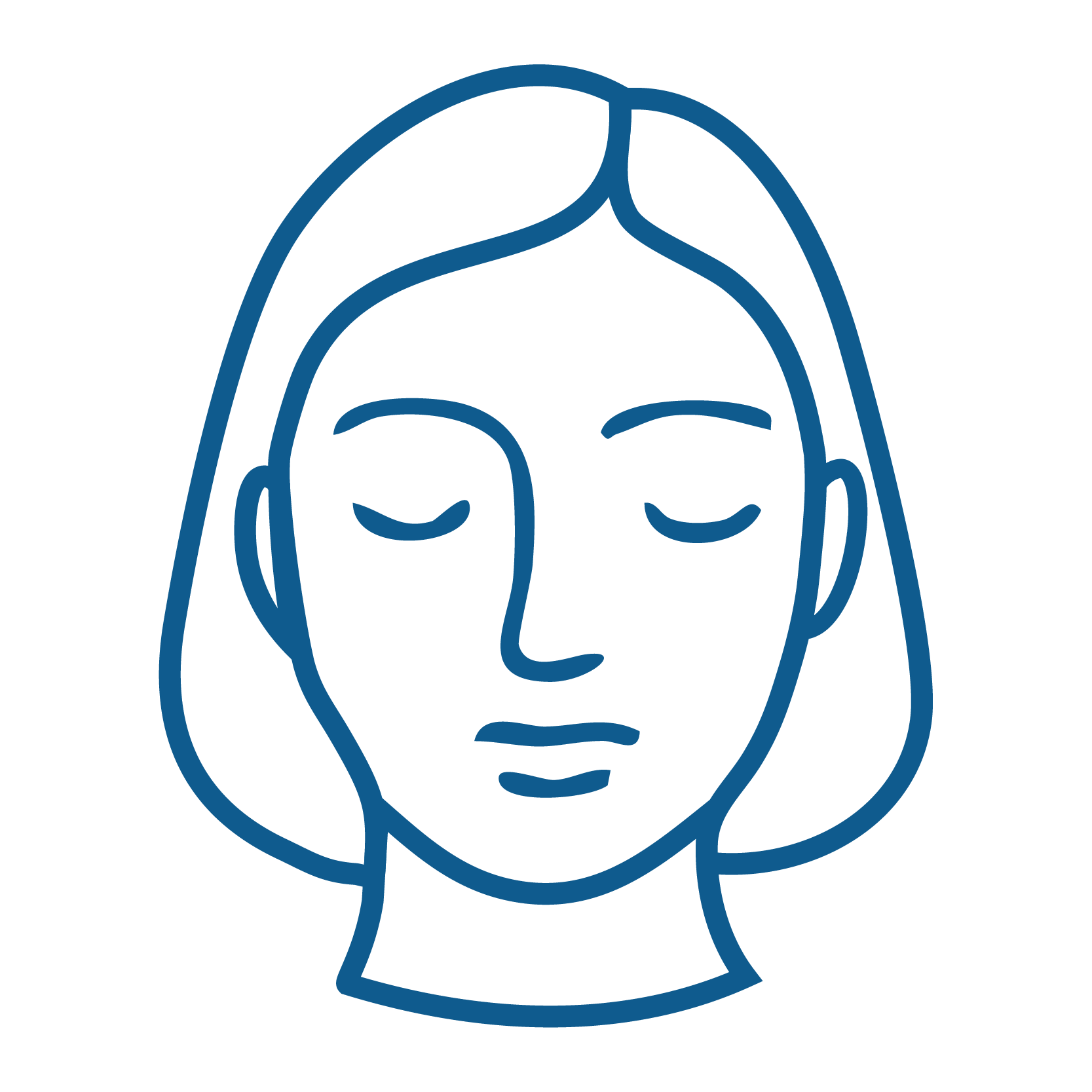 Icon of a face profile, representing the loss of skin vitality and the need for rejuvenation and hydration support.