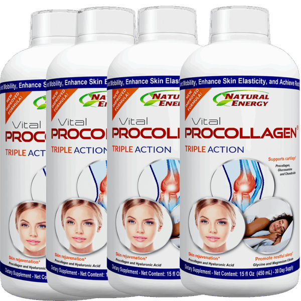 Vital Procollagen Buy 2 Get 2 FREE - Most Popular Pack (4 Bottles/$49.99 each) - 4 months supply